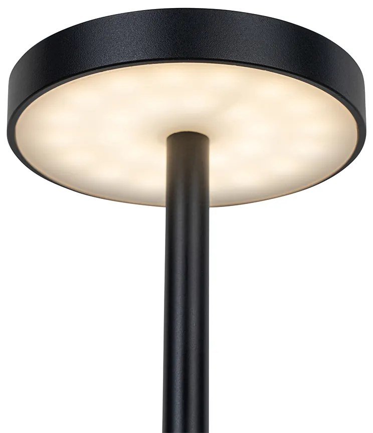 Zewnetrzna Set of 2 Outdoor Table Lamps Black Incl. LED and Dimmer Rechargeable - DupontDesignerski Oswietlenie zewnetrzne