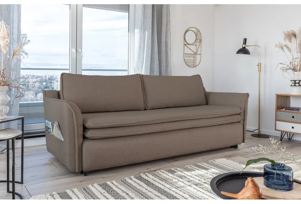 Brązowa rozkładana sofa Miuform Charming Charlie