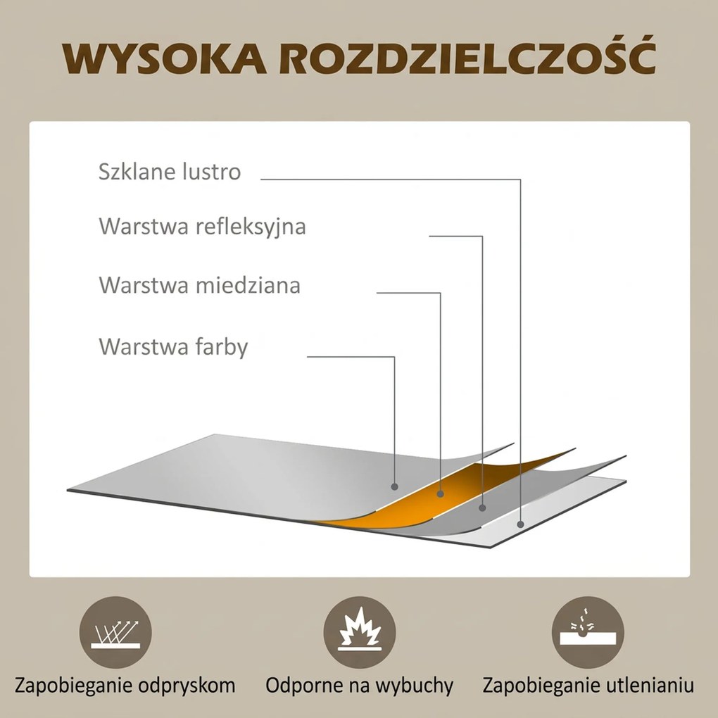 HOMCOM Lustro ścienne okrągłe nowoczesne czarne dekoracyjne do salonu przedpokoju sypialni 61 cm | Aosom PL