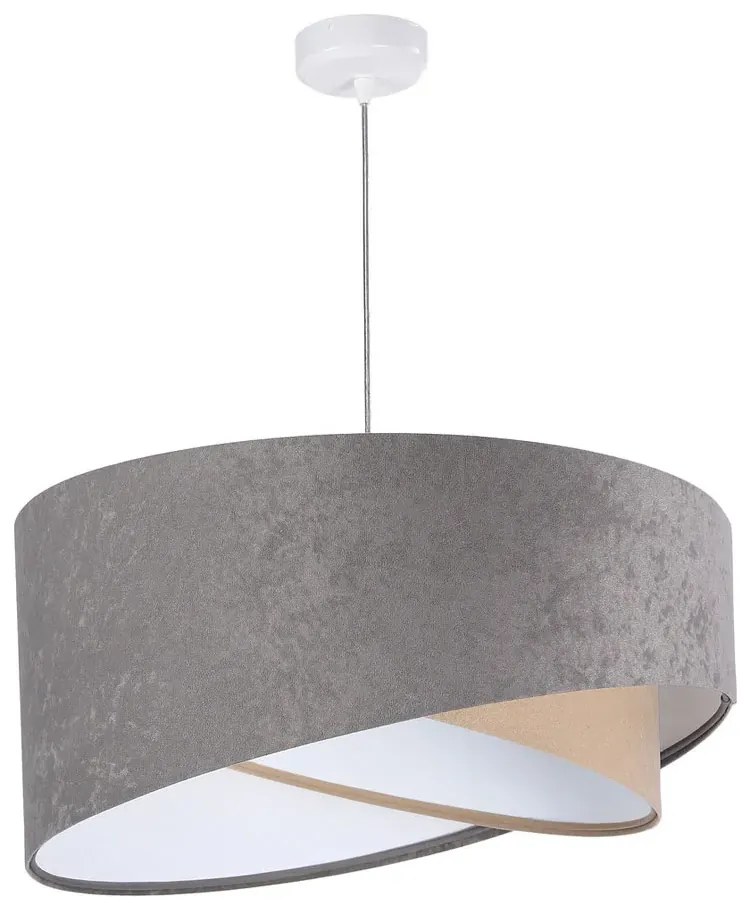 Szaro-biała lampa wisząca nad stół - EX987 T0-E35
