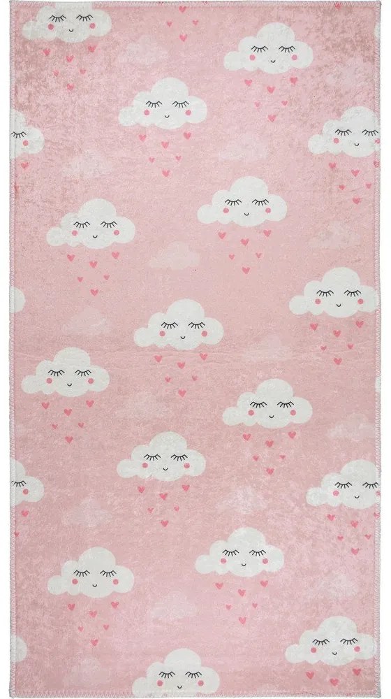 Jasnoróżowy dywan dziecięcy odpowiedni do prania 100x160 cm Pink Clouds – Vitaus