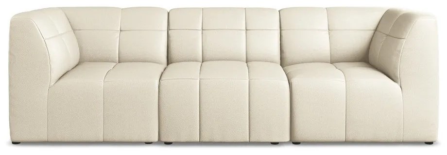 Beżowa sofa z imitacji skóry 255 cm Aloha – Makamii