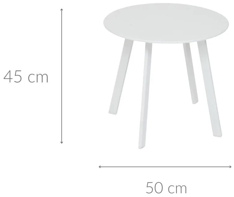 Stolik ogrodowy metalowy SAONA, Ø 50 cm