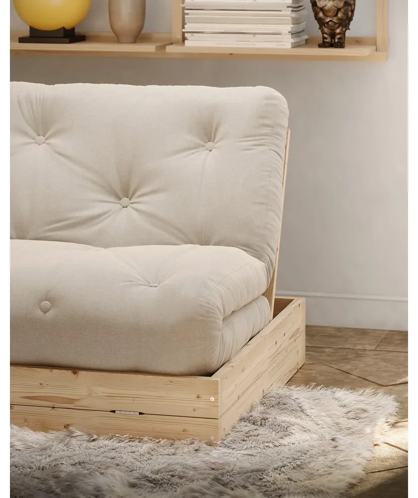 Brązowa rozkładana sofa 145 cm Flip – Karup Design