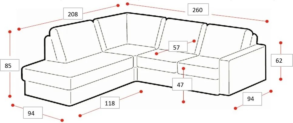 Ciemnozielony narożnik z tkaniny szenilowej (lewostronny/w kształcie litery L) Amsterdam – Scandic