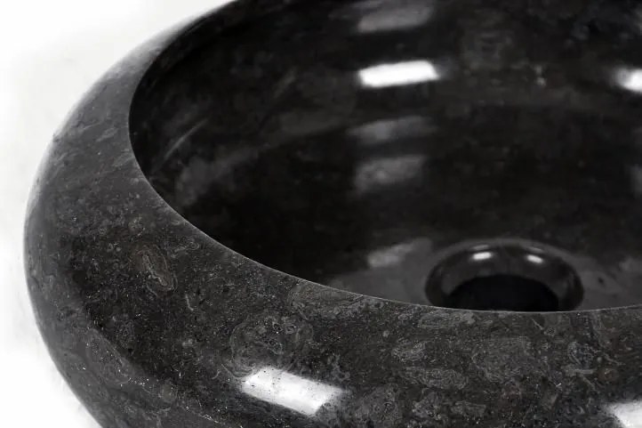 DIVERO Umywalka nablatowa z naturalnego kamienia Black