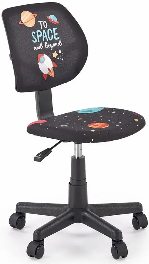 Młodzieżowy czarny fotel obrotowy R3-L12