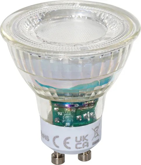 Zestaw 5 ściemnialnych przezroczystych żarówek LED GU10 50mm 2,5W 450 lm 3000K