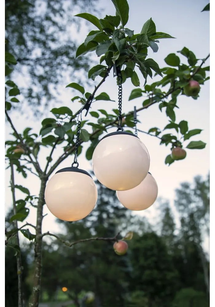 Zestaw 3 wiszących solarnych lamp ogrodowych Star Trading Globus, ø 10 cm
