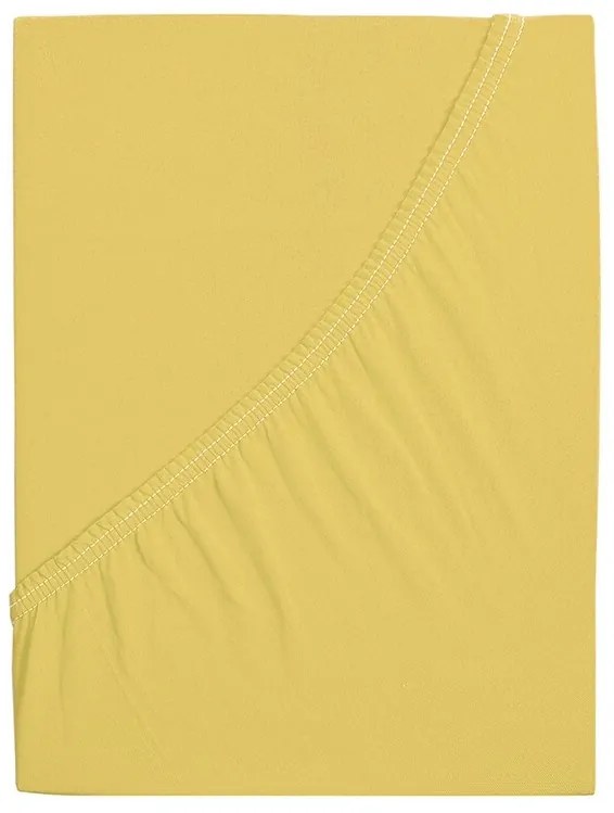 4Home prześcieradło jersey Ideal żółty, 70 x 140 cm