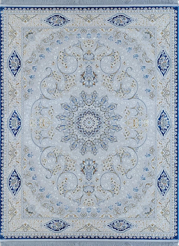 Dywan klasyczny Milan szaro-niebieski 160 cm x 220 cm