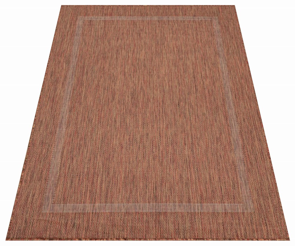 Dywan zewnętrzny Relax ramka ceglany 160 cm x 230 cm