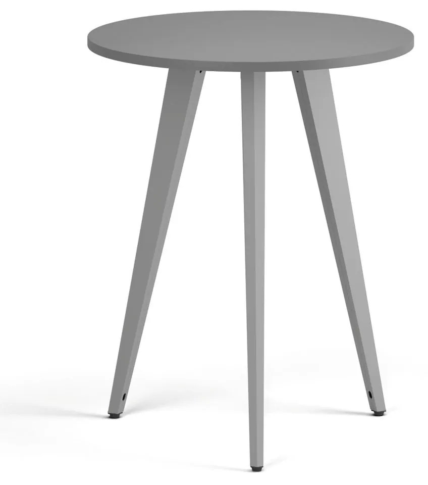 Stolik kawowy PRIMO VIBE, średnica 60 cm, szaro-srebrna podstawa, grafit