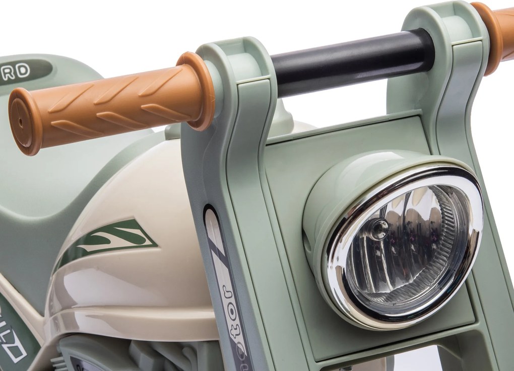 AIYAPLAY Samochodzik dla dzieci, Design motocykla, Muzyka i Bańki, dla 2-5 Lat, Kremowobiały