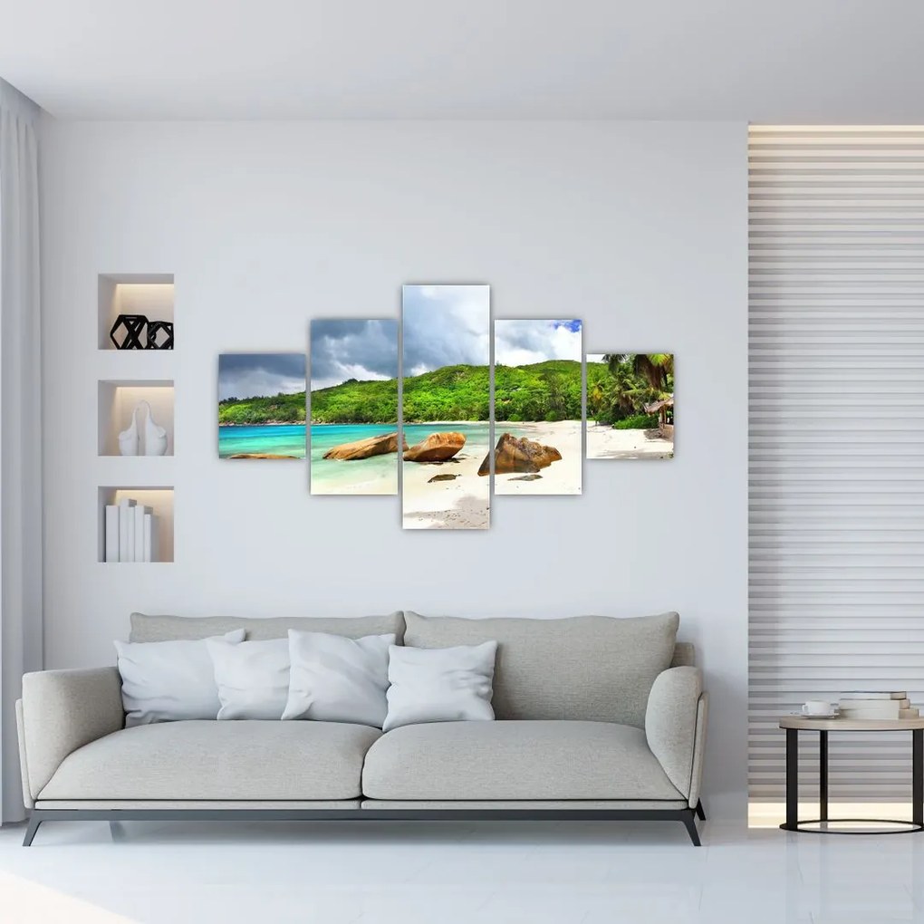 Obraz - Seszele, Takamaka beach (125x70 cm)