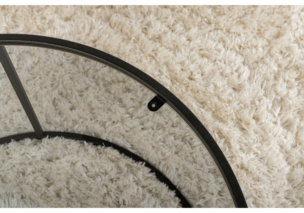 Stolik konferencyjny Aurum Black z ciemnym szkłem, 80 cm