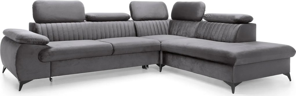 Grafitowy narożnik z funkcją spania P1-G64