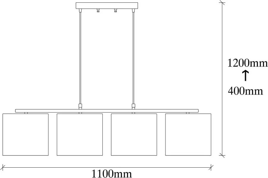 Czarna lampa wisząca z tekstylnym kloszem Baston – Opviq lights