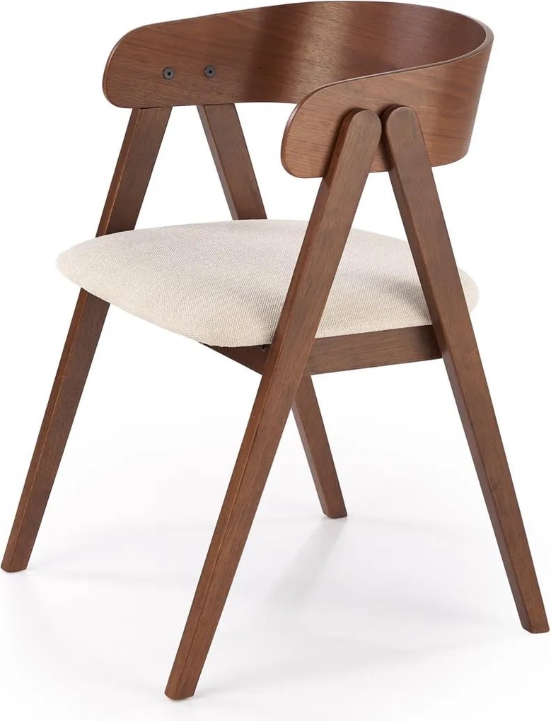 Orzechowe krzesło do jadalni z giętej sklejki K562 Halmar
