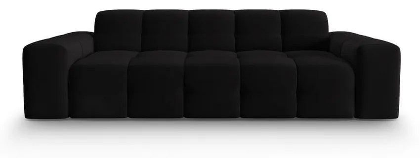 Czarna aksamitna sofa 222 cm Kendal – Micadoni Home