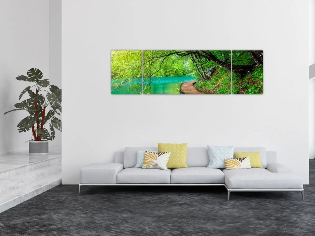 Obraz - Jeziora Plitwickie (170x50 cm)