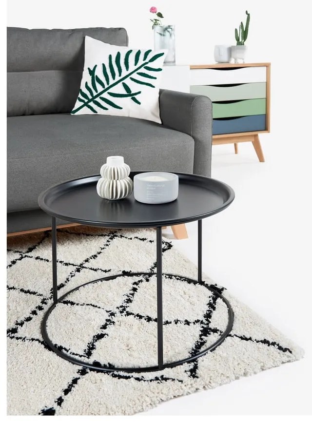 Ciemnoszara sofa rozkładana Bonami Selection Pop