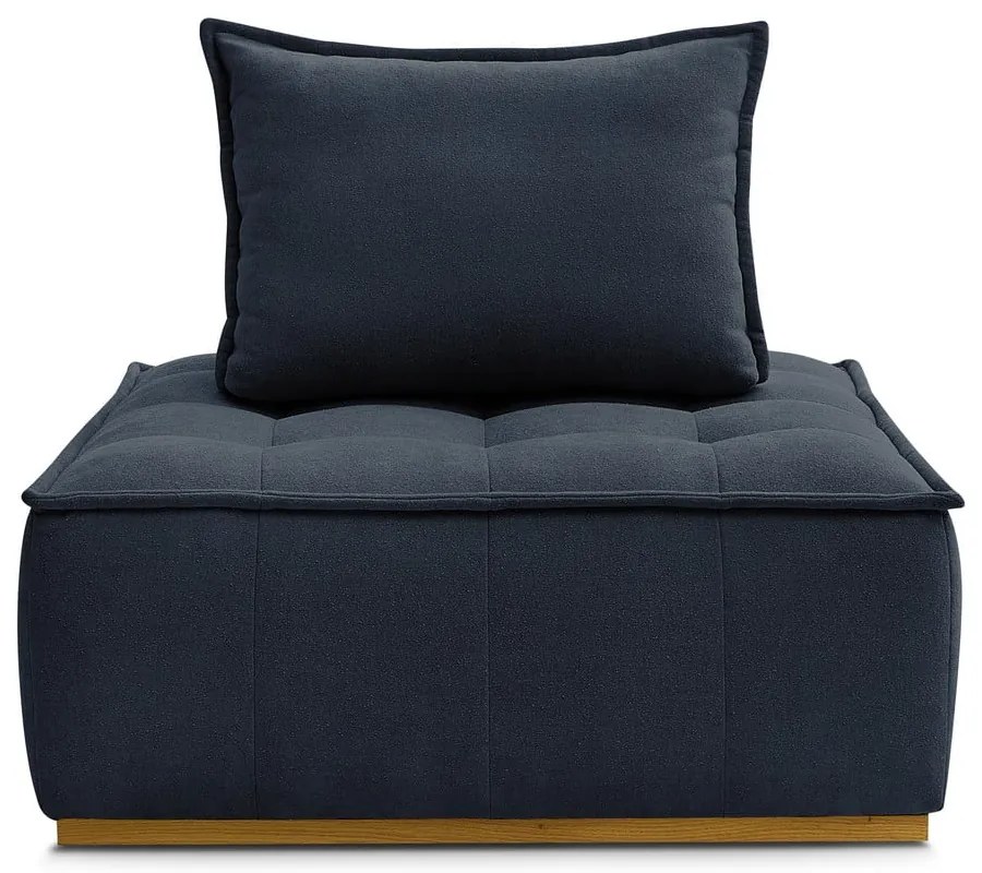 Ciemnoniebieski fotel z tkaniny szenilowej Elisa – Bobochic Paris