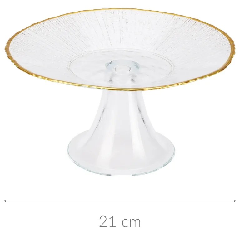 Patera na ciasto ze złotą obwódką DATURA, 15 cm