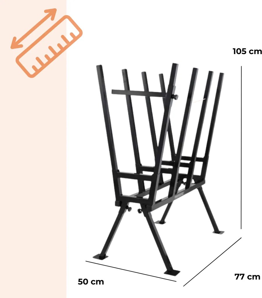 Kozioł do cięcia drewna AXEL, 77x50x105cm, czarna Gardebruk