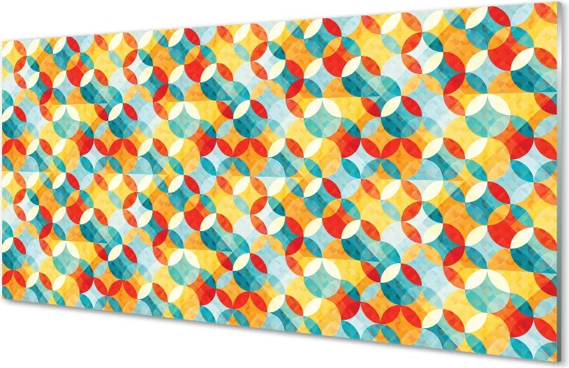 Szklany Panel Barwne Wzory Geometryczne