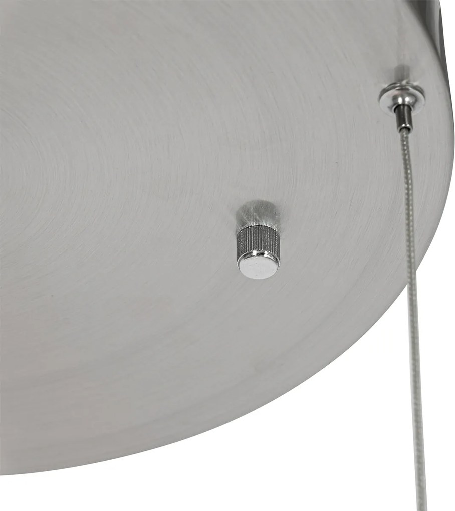 Okrągła lampa wisząca ze stali z wbudowanym LED o 3-stopniowej regulacji jasności 3-punktowa - Lyani