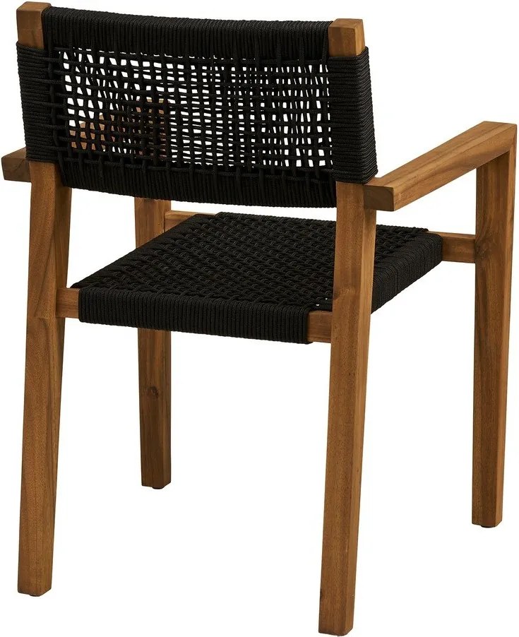 Czarne drewniane krzesło ogrodowe Anzio – House Nordic