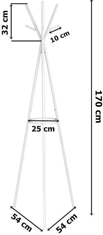 Nowoczesny biały wieszak na ubrania D9-K05