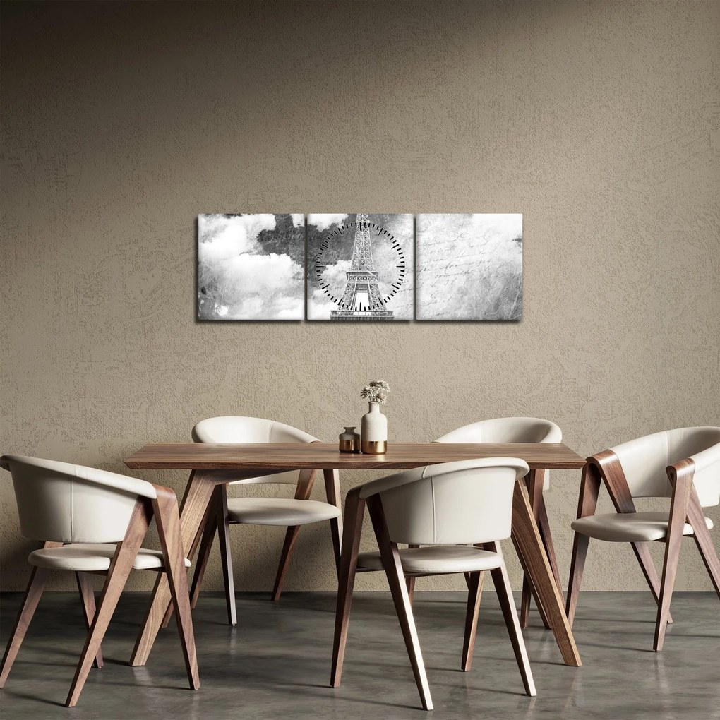 Obraz - Vintage pocztówka miasta N⁰3 (z zegarem) (90x30 cm)