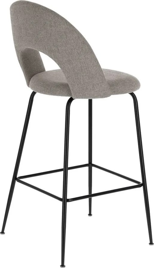 Szare tapicerowane hokery zestaw 4 szt. (wysokość siedziska 63 cm) Mahalia – Kave Home