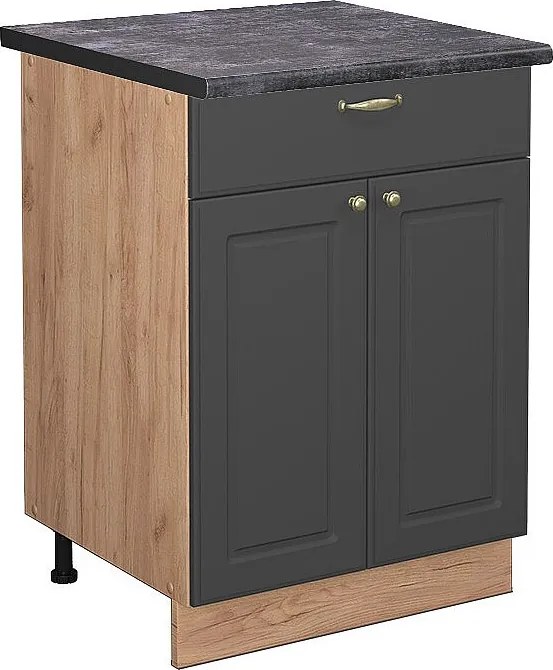 Szafka dolna do kuchni antracytowo-złoty 60x60x82 fame-line