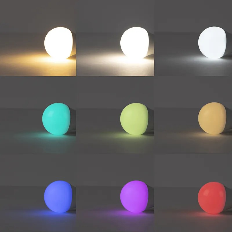 Inteligentna lampa łukowa stalowa z szarą tkaniną incl. wifi A60 - Bend Nowoczesny Oswietlenie wewnetrzne