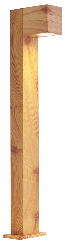 Nowoczesna lampa podłogowa zewnętrzna aluminiowa z nadrukiem drewna 65 cm IP44 - Baleno