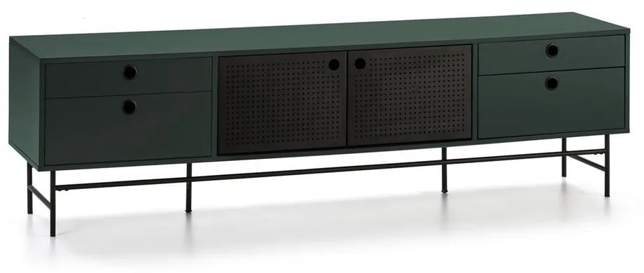 Czarno-zielony stolik pod TV Teulat Punto