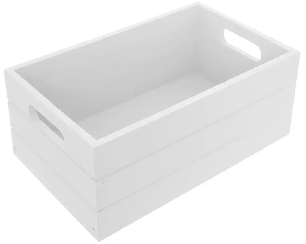 Orion Skrzynka drewniana, biały, 36 x 26 x 15 cm, L