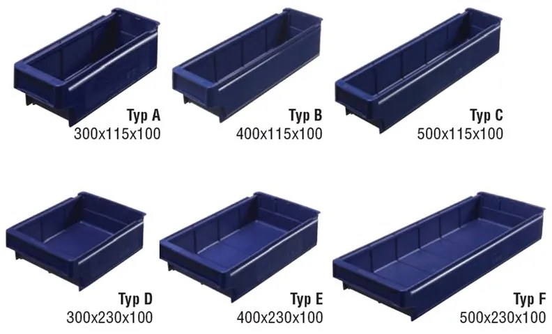 Regał z pojemnikami MAX - 1600 x 400 x 800 mm, 54x boks B