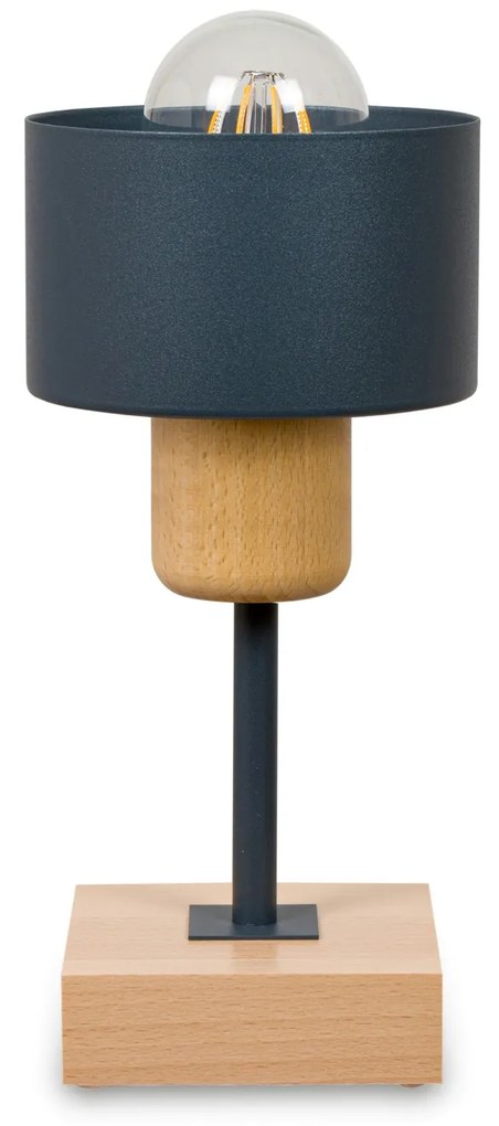 Lampka nocna stołowa DTI-AN10x10BU buk antracytowa 1xE27