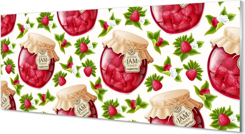 Panel szklany do Kuchni Domowe Powidła Malinowe