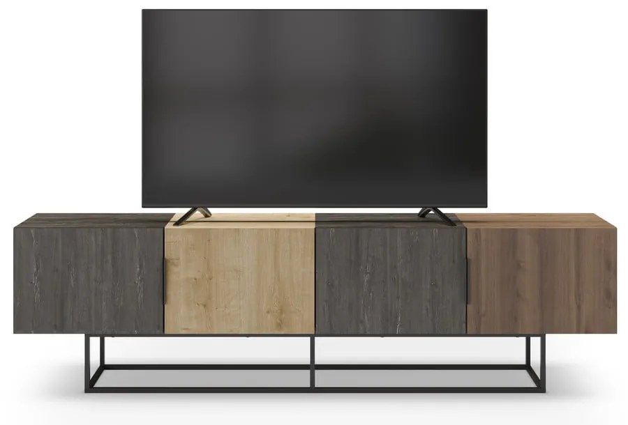Szafka pod TV w dekorze dębu 200x55 cm Titan – Marckeric