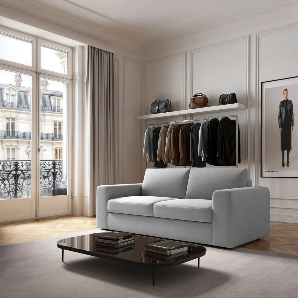 Jasnoszara sofa 218 cm Baga – Rodier
