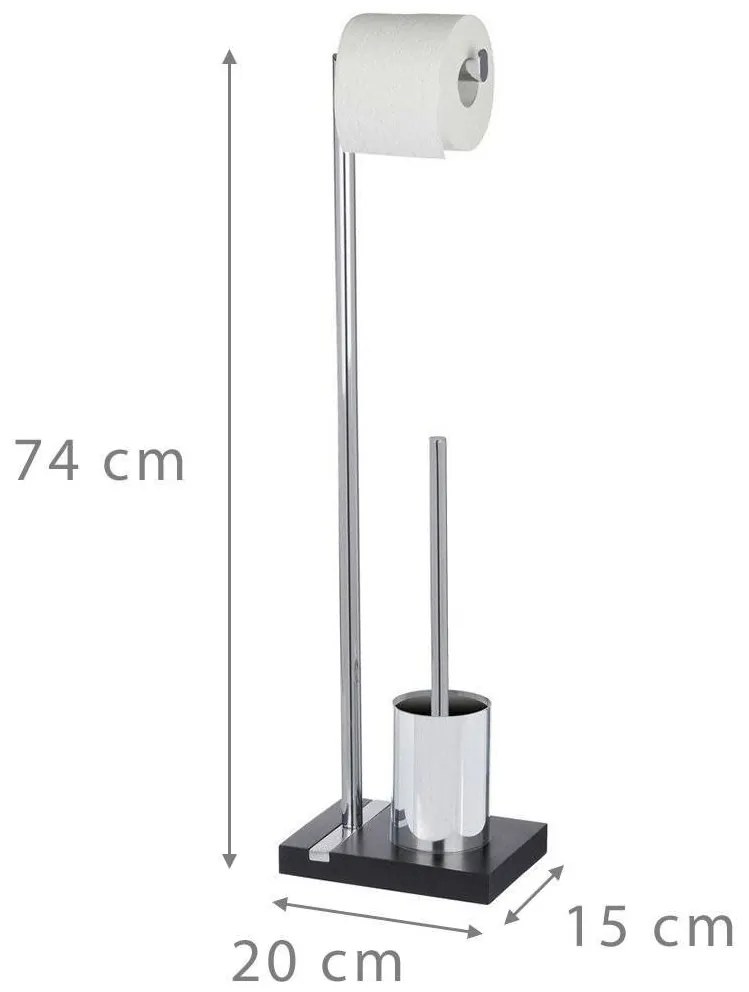 Stojak na papier toaletowy i szczotkę do WC, NOBLE - 2 w 1, WENKO
