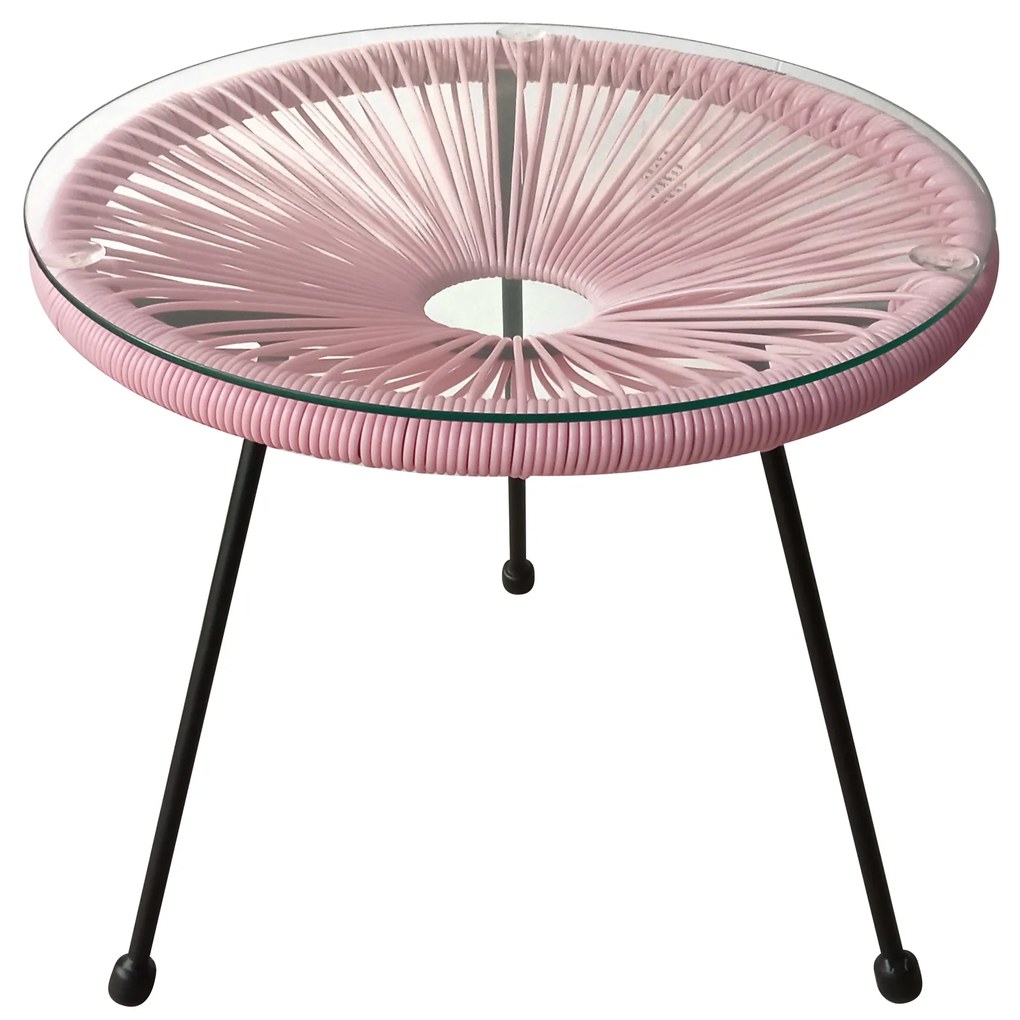 Stolik żyłkowy Arthur 48 cm różowy PATIO