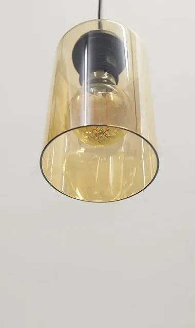 Pojedyncza lampa wisząca z brązowym kloszem 7X V141 M6-G53