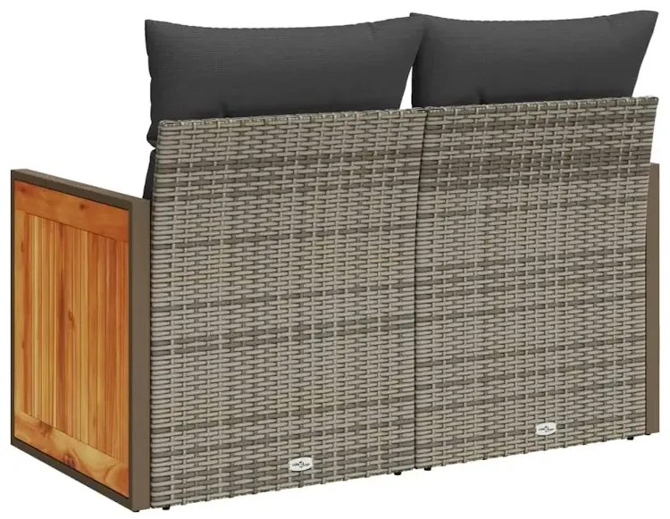 Sofa ogrodowa z czarnymi poduszkami - Sydnet 4X