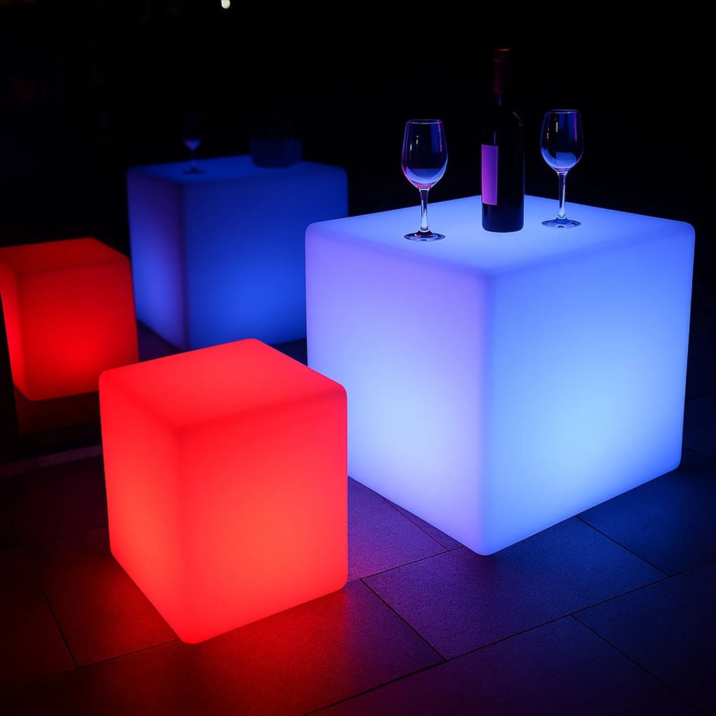 Stół z oświetleniem LED, 48x120x66 cm